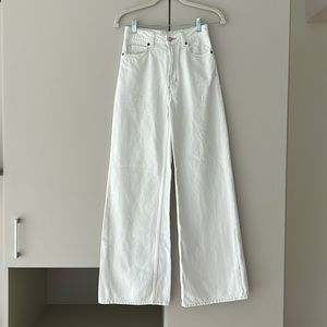 Lee x H&M High Waisted White Jeans